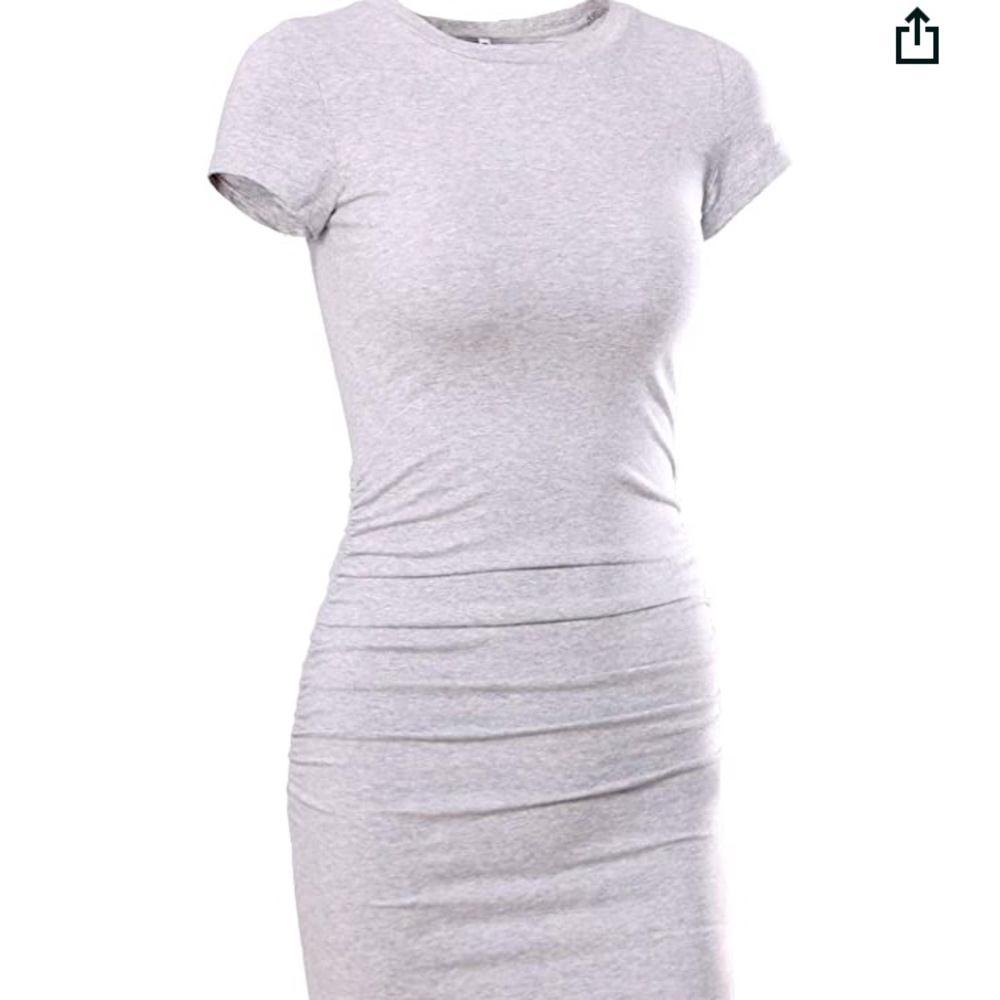 Ruched Bodycom Teeshirt Dress